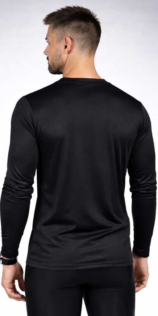 Джерси лонгслив черно-серый