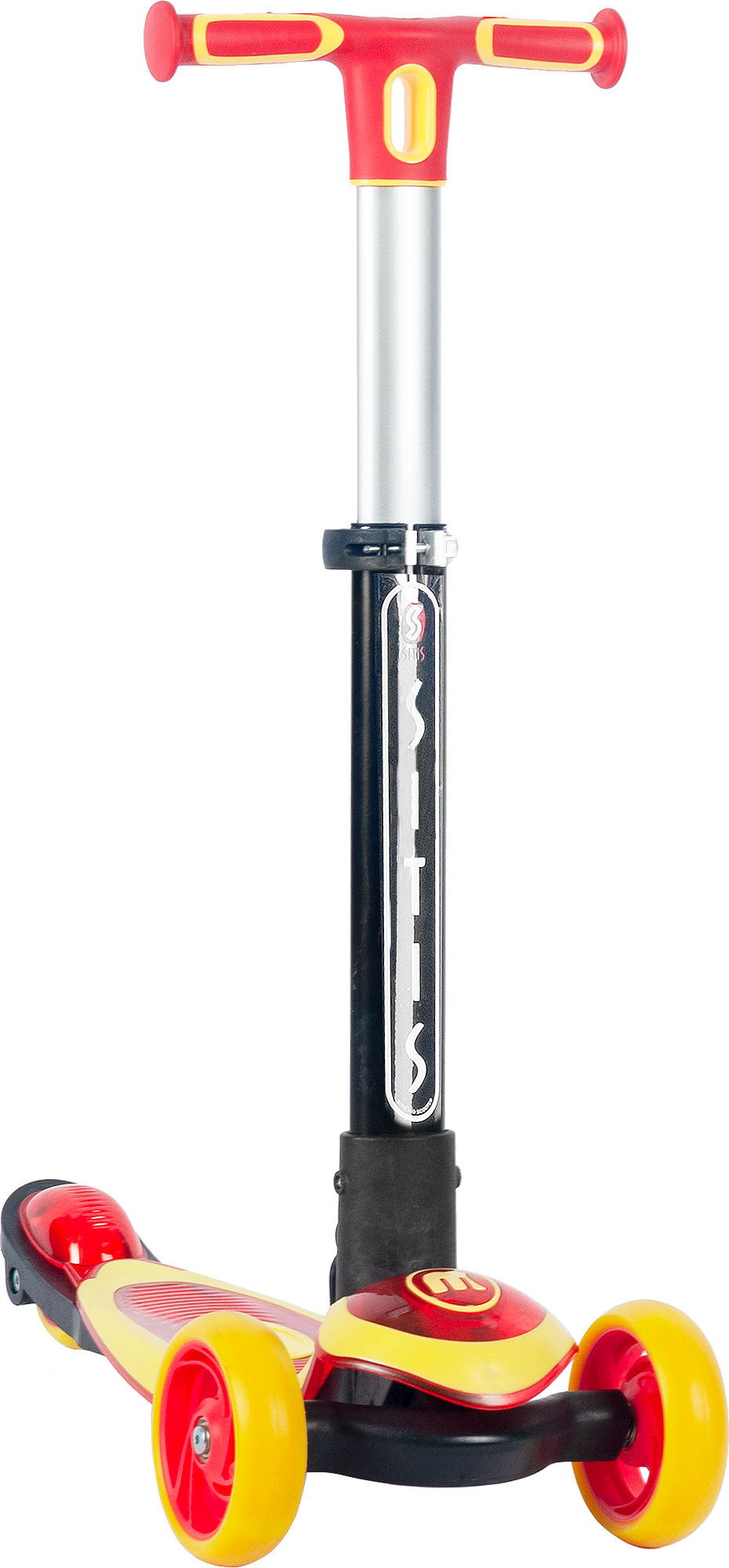 Самокат трехколесный SITIS Crank желто-красный